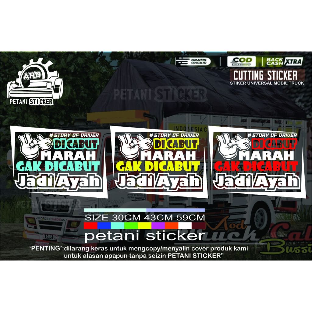 Jual stiker sticker kata-kata keren truck pick up mobil di cabut marah ...