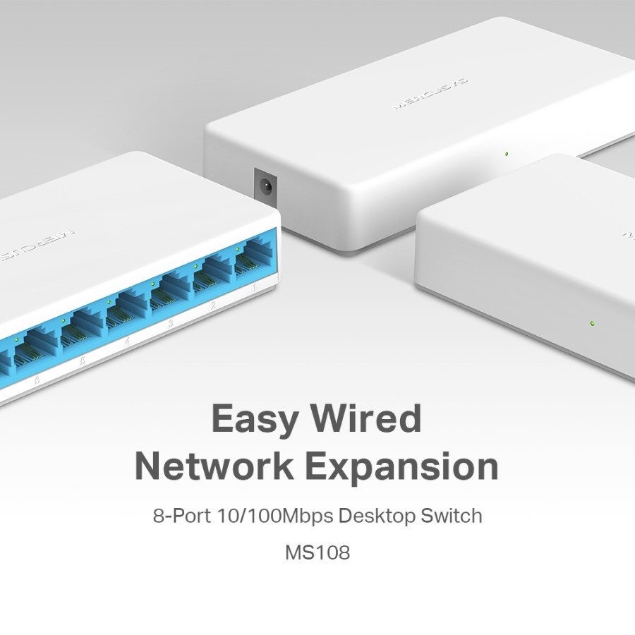 Jual Ethernet Switch Hub Mercusys MS108 8-Port 10/100Mbps Desktop ...