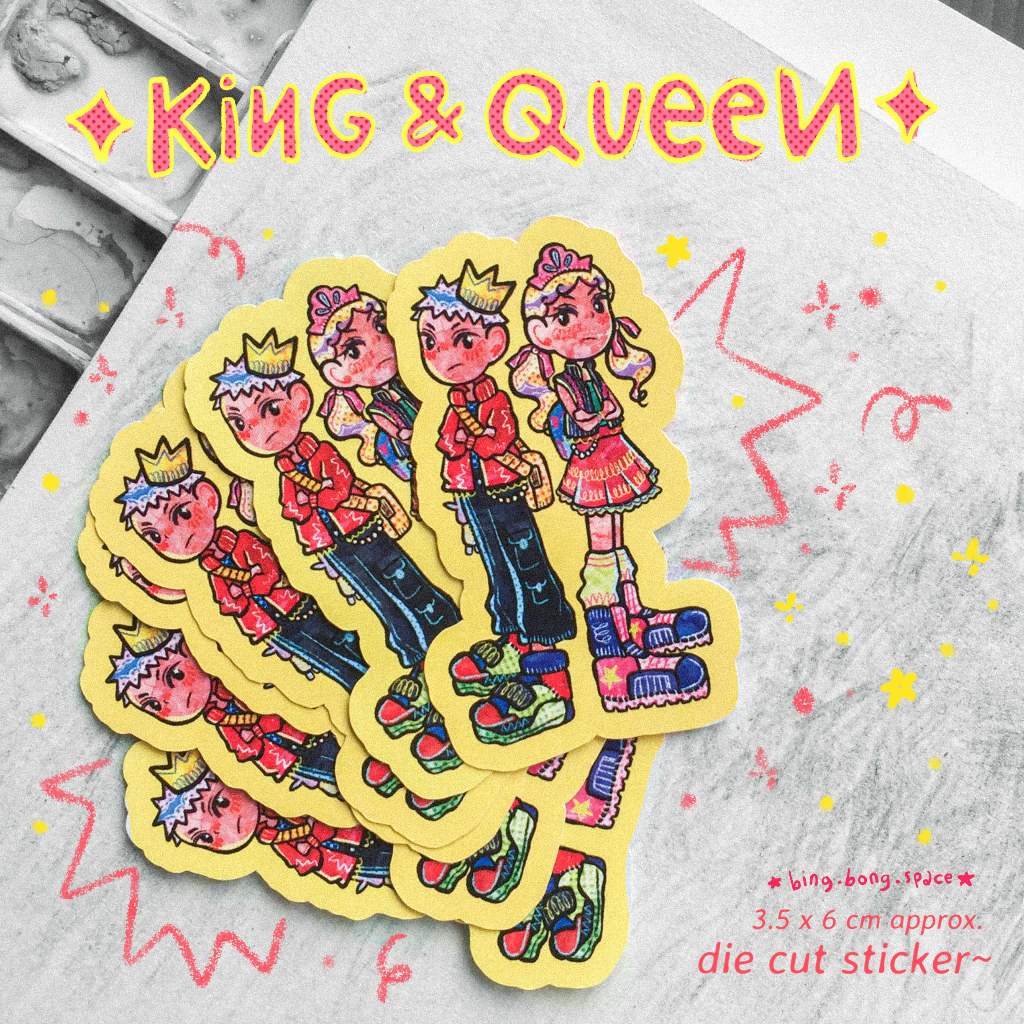 Jual Sticker - King and Queen Diecut Sticker | Shopee Indonesia