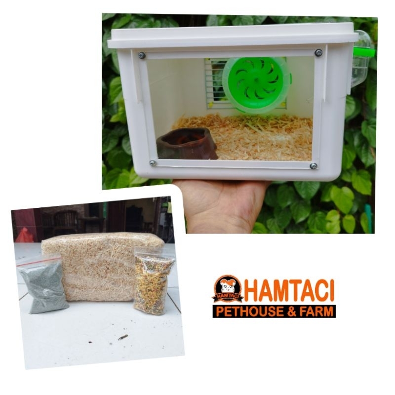 Jual KANDANG HAMSTER LED USB HAMSTER/REPTILE/GERBIL/PETS KOTAK AKRILIK