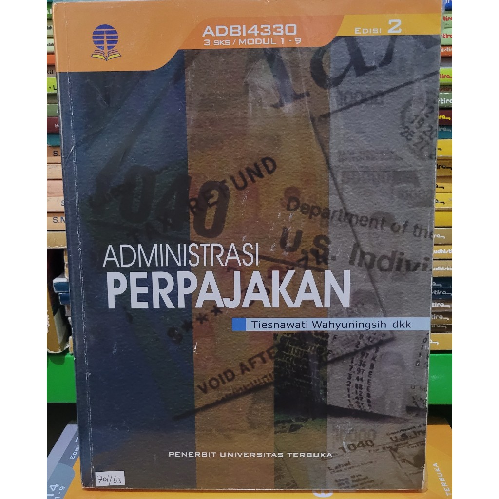 Jual BUKU UNIVERSITAS TERBUKA - ADMINISTRASI PERPAJAKAN EDISI 2 ...