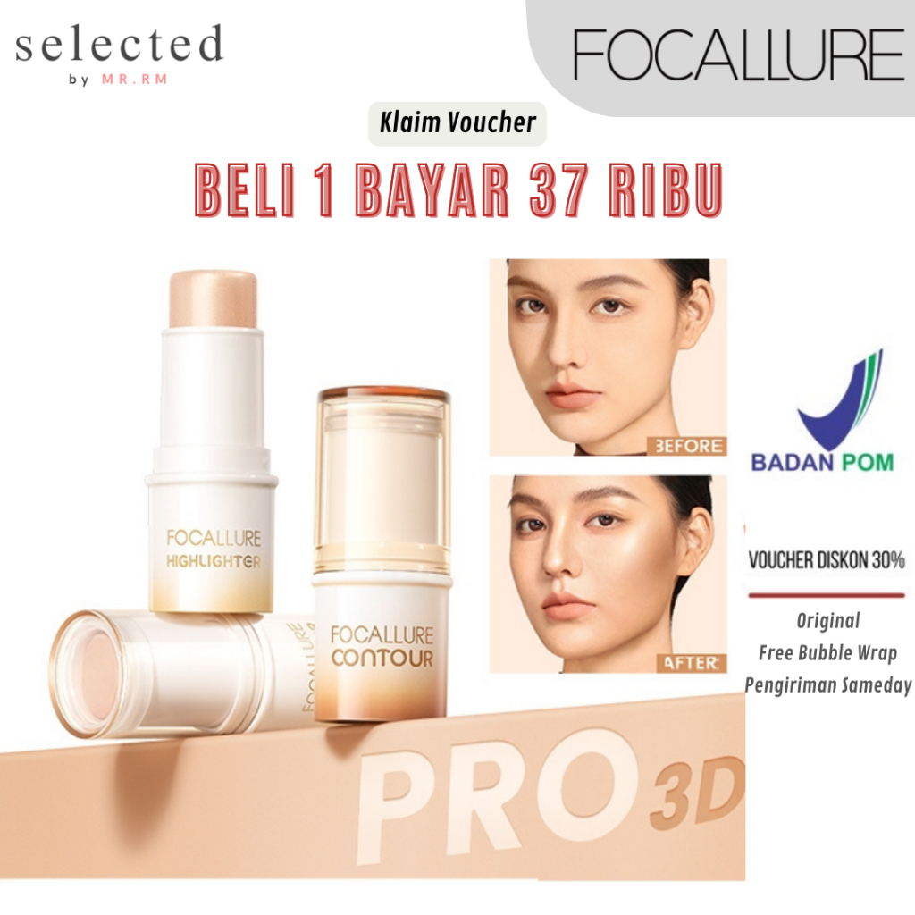 Jual FOCALLURE ProCream 3D Highlighter & Contour Stick Natural Glow ...