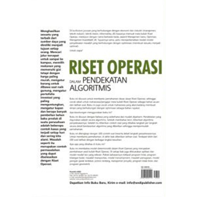 Jual Buku Riset Operasi Dalam Pendekatan Algoritmis - Original | Shopee ...