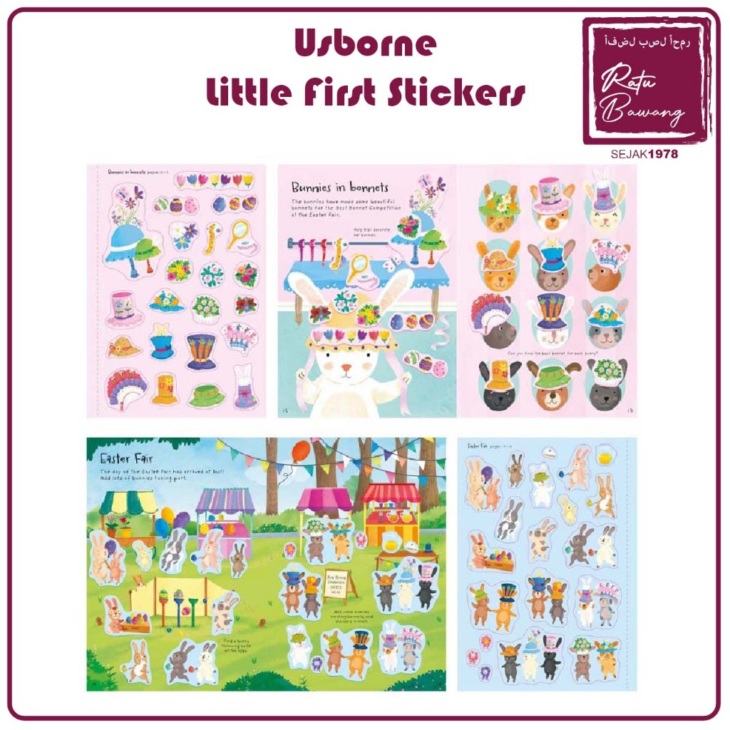 Jual Usborne little first stickers Sticker book Activity book buku ...
