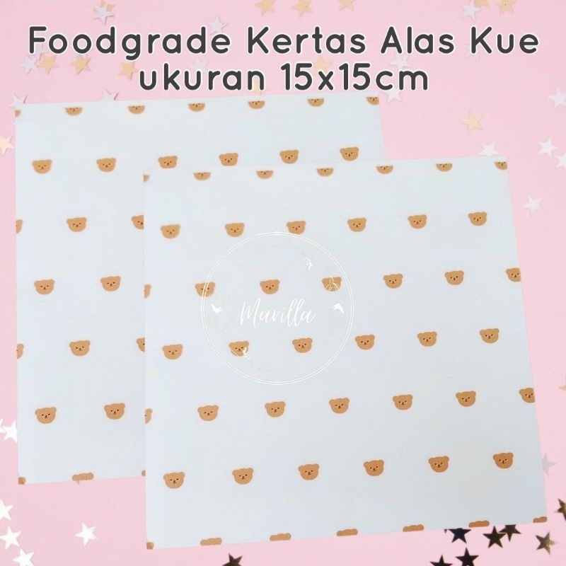 Jual KERTAS ROTI BAKING GREASEPROOF PAPER BENTO MOTIF PER 10 LEMBAR ...