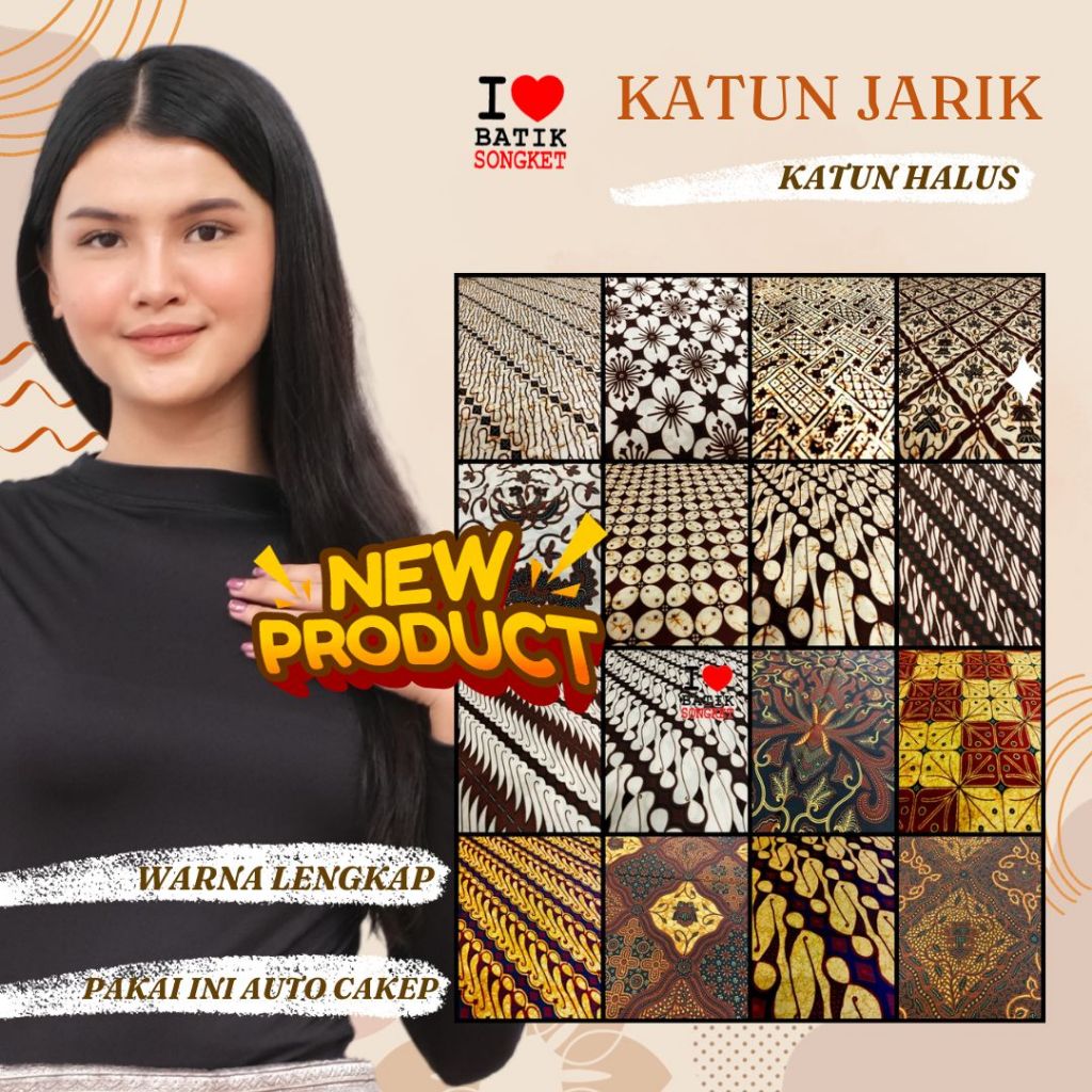 Jual Kain Jarik Batik Santoso Putih Sogan Aaa Murah Bahan Katun Halus