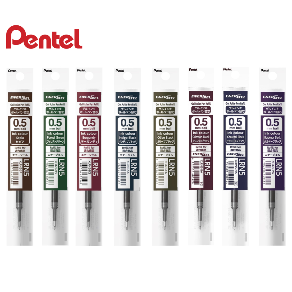 Jual Refill Pentel EnerGel 0.5 mm Isi Ulang Gel Pen Black Color XLRN5 ...