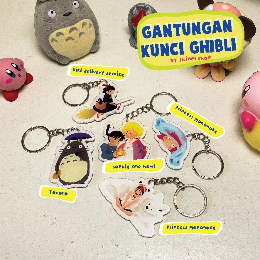 Jual GANTUNGAN AKRILIK GHIBLI SERIES ANIME WIBU MANGA TOTORO SOPHIE ...