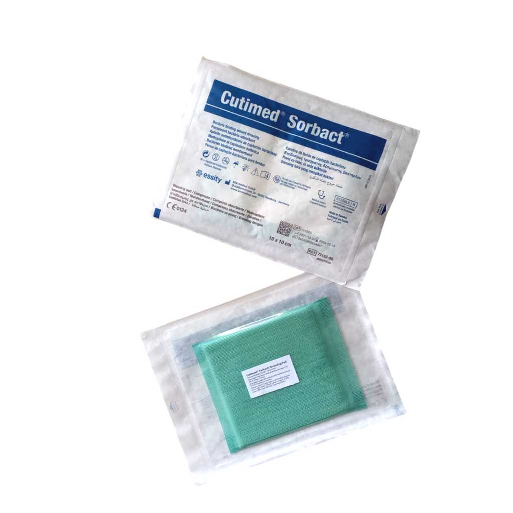 Jual Cutimed sorbact dressing pad 10cm X 10cm digunakan untuk