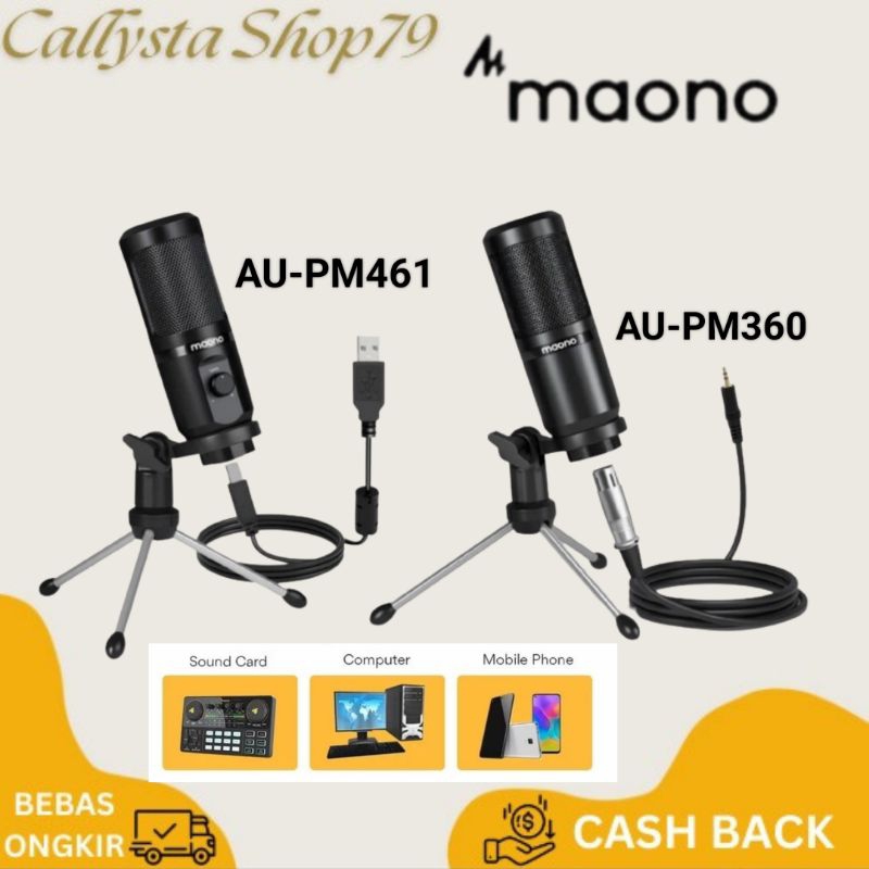 Jual MIC MAONO AU-PM461TR,AU PM-461TR,AU-PM 360 TR USB PODCAST ...