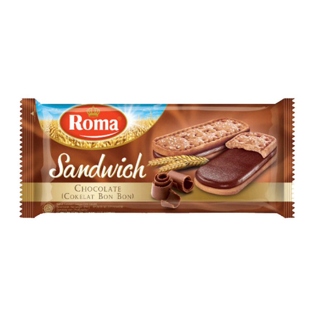 Jual ROMA SANDWICHI KRIM COKELAT/PEANUT 157 G BISKUIT ROMA ROTI KACANG ...