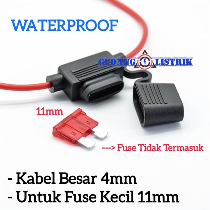 Jual Soket Socket Fuse Box Tancap Kecil Besar Waterproof Tempat Sekring