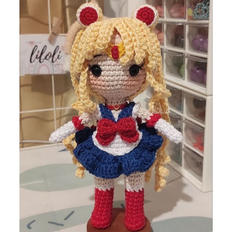 Jual LILOLI CUSTOM boneka rajut amigurumi wedding couple princess ...
