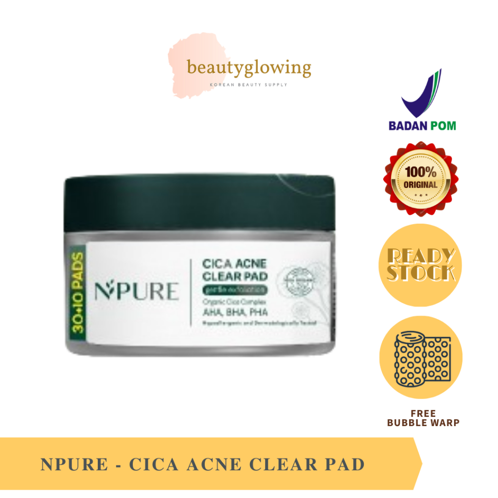 Jual NPURE CICA PADS / CENTELLA CICA PAD 30PADS Kapas Eksfoliasi Kulit Jerawat / Anti Acne