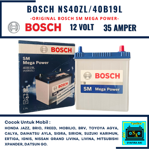 AKI ACCU MOBIL HONDA BRIO, JAZZ, MOBILIO, BRV, FREED NS40ZL 36B20L BOSCH MF AKI KERING
