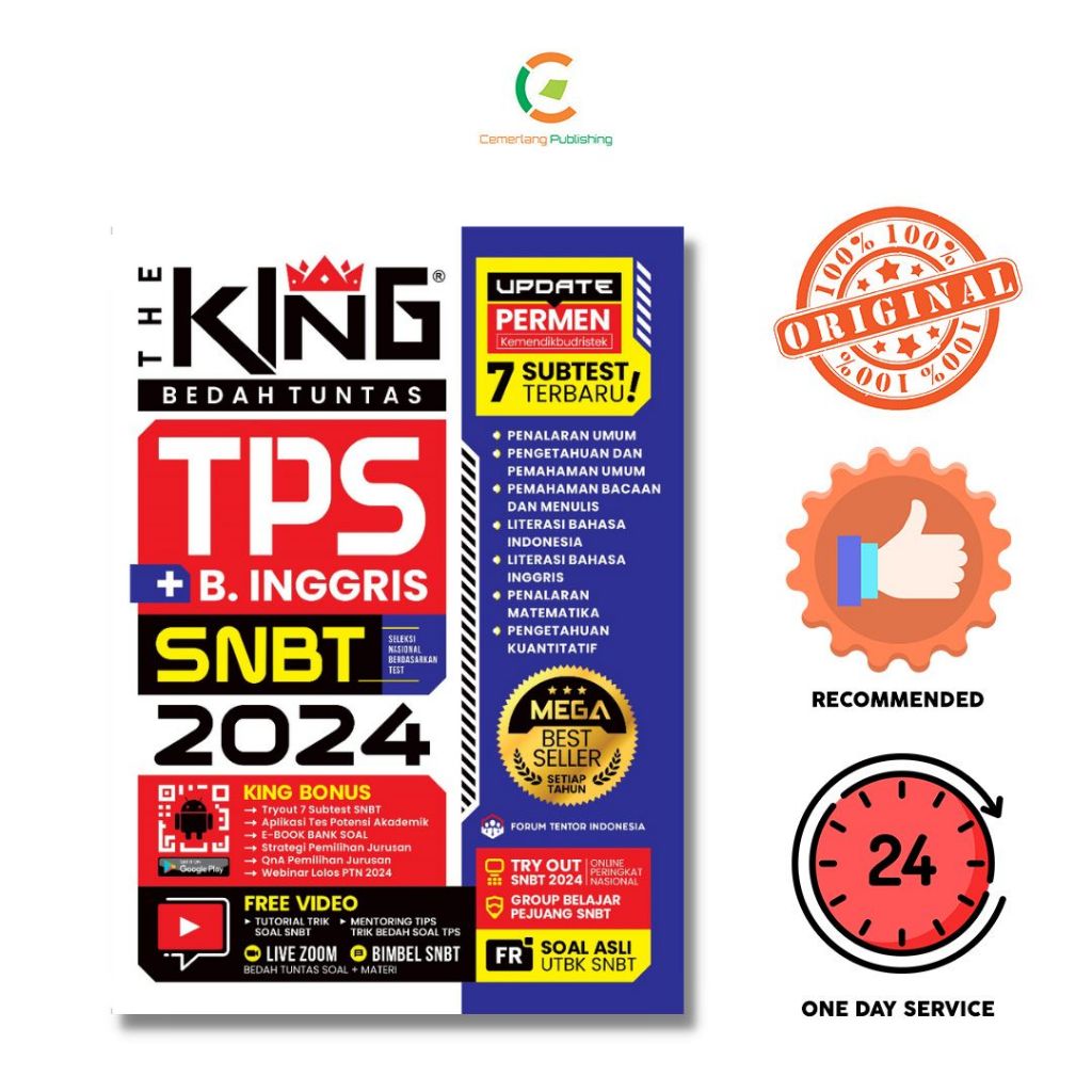 Jual Buku Best Seller : THE KING TPS SNBT + B. ING 2024 | Shopee Indonesia