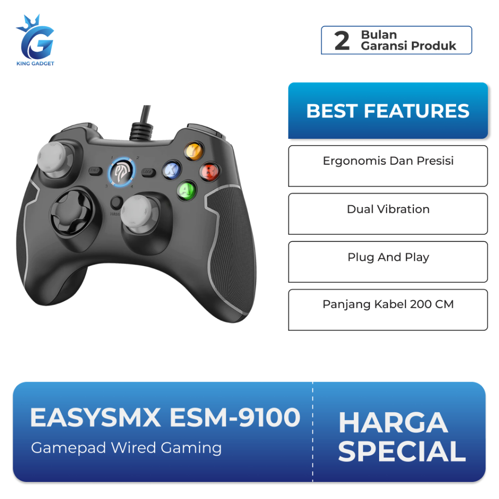 Jual EasySMX Gamepad Wired Gaming Controller Dualshock for Android PC ...