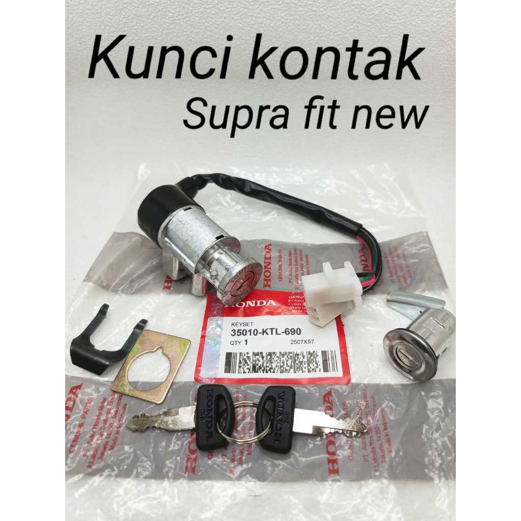 Jual KUNCI KONTAK SET JOK SUPRA FIT NEW ORIGINAL HONDA KODE KTL
