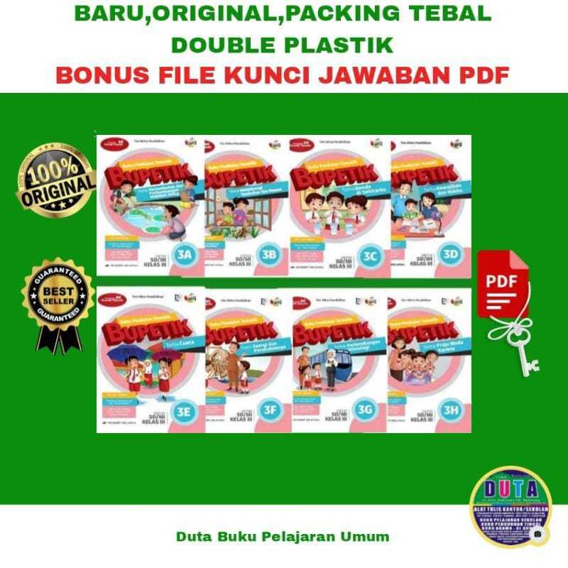Jual BUKU KELAS 3 SD BUPETIK 3A 3B 3C 3D 3E 3F 3G 3H BUPETIK TEMATIK ...