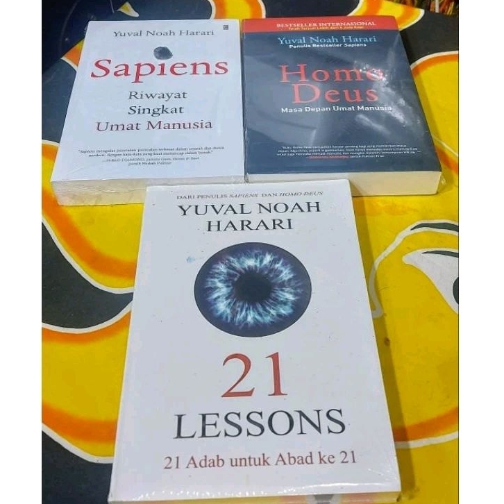 Jual paket 3 buku sapiens 21 lesson homo deus yuval noah harari ...