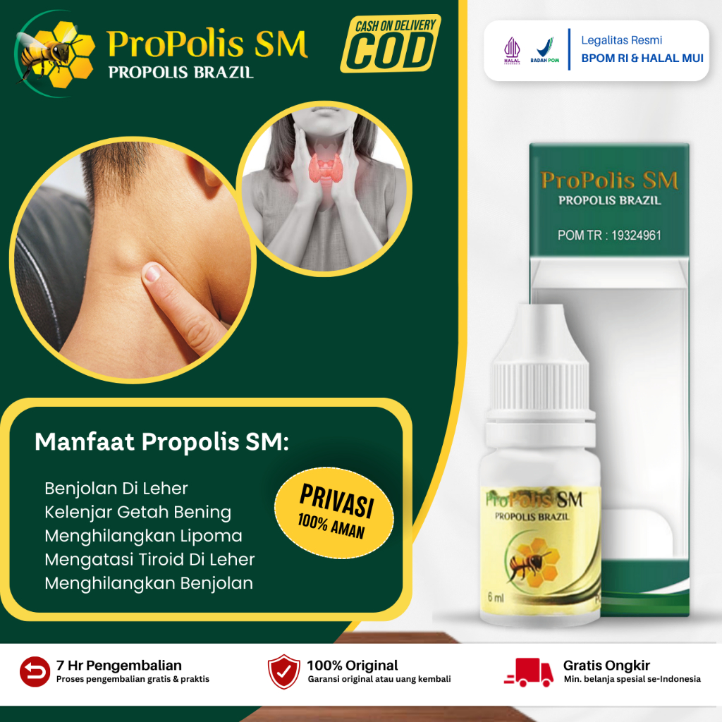 Jual Propolis SM Obat Benjolan Di Leher Kelenjar Getah Bening Lipoma ...