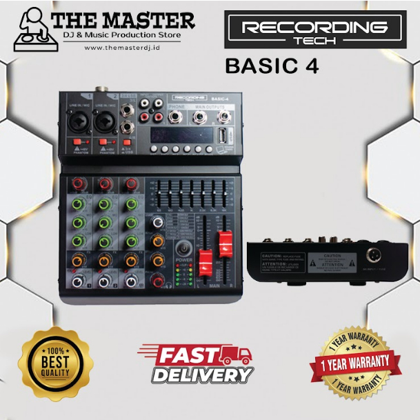 Jual [Ready Stock] Recording Tech BASIC 4 4 Channel USB Audio Mixer ...