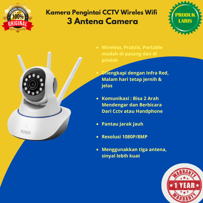 Jual Kamera mini camera cctv tanpa wifi Wireles Wifi 3 Antena Camera