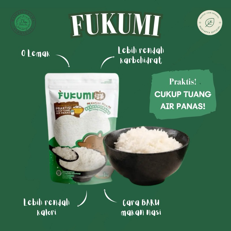 Jual FUKUMI Beras Porang Pouch 1kg / Shirataki / Kojac Rice | Shopee ...