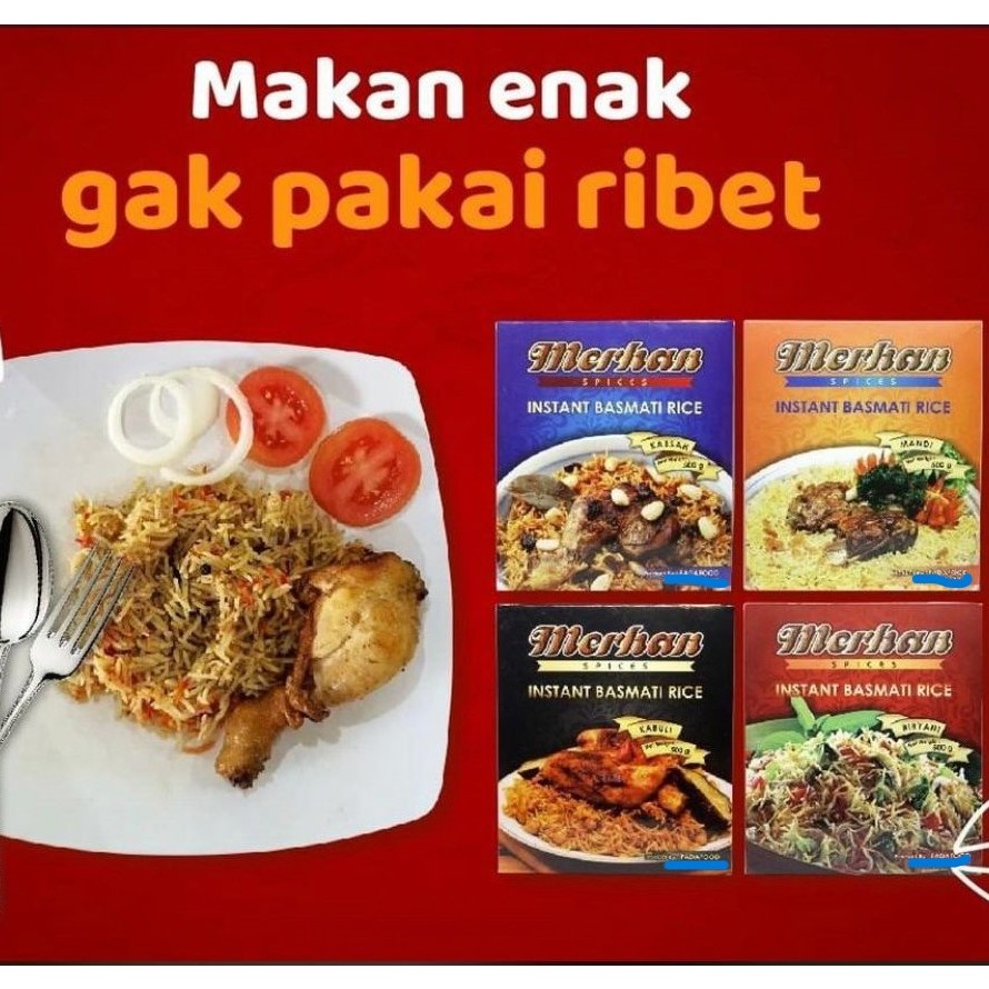 Jual MERHAN Food 500gr GROSIR Paket Beras Basmati Plus Bumbu Rempah ...