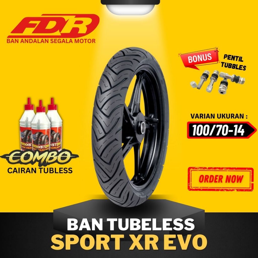 Jual [READY COD] BAN FDR SPORT XR EVO 100/70-14 RING 14 / BAN FDR ...