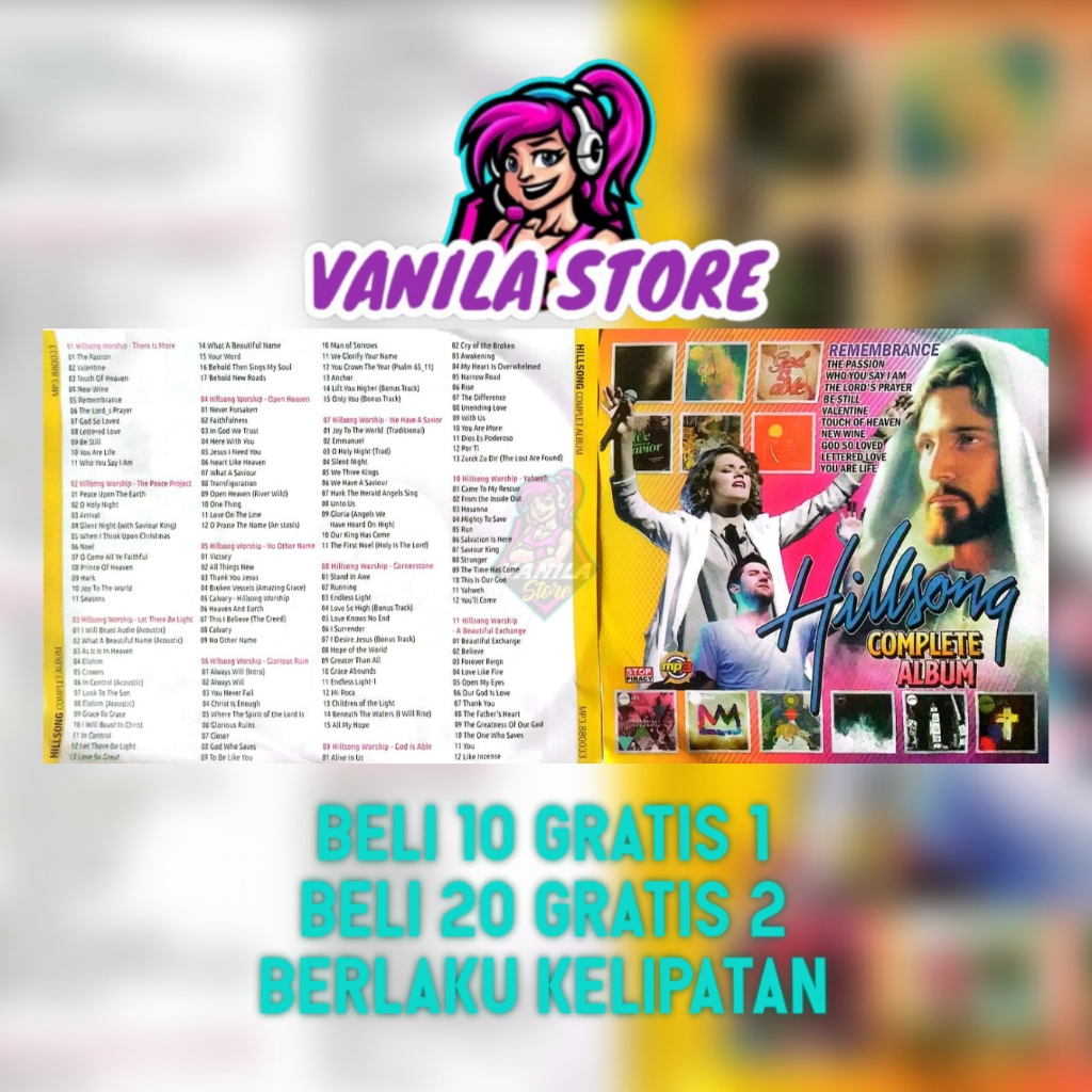 Jual Kaset Musik Audio MP3 Hillsong Complete Album || Lagu Nasrani ...