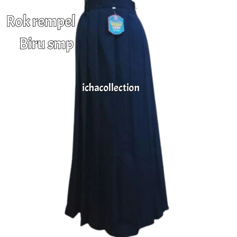 Jual SERAGAM SEKOLAH ROK PANJANG REMPEL BIRU SMP,HITAM PUTIH ,PRAMUKA ...