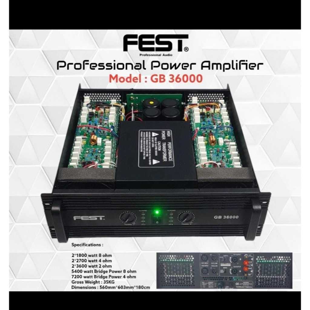 Jual Power Ampli Amplifier Fest Class Gb Watt Gb Subwoofer