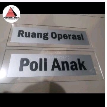 Jual papan sign nama tulisan ruang poli klinik rumah sakit pintu tempel ...