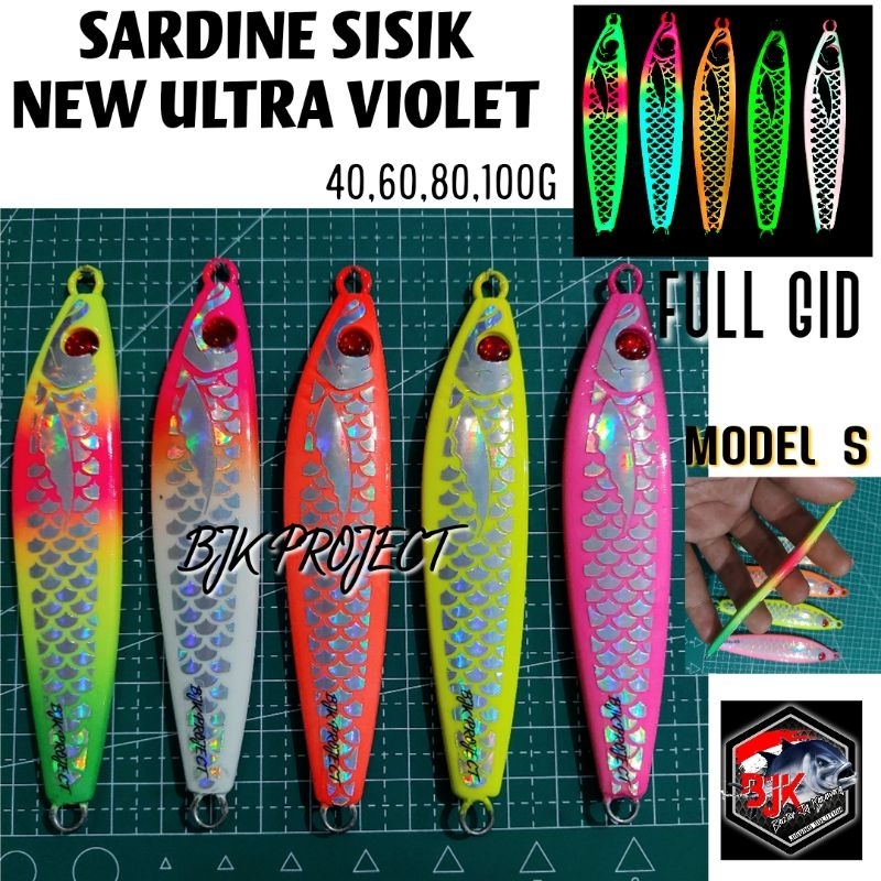 Jual METAL JIG SARDINE SISIK 40g s/d 100g NEW ULTRA VIOLET CAST JIG ...