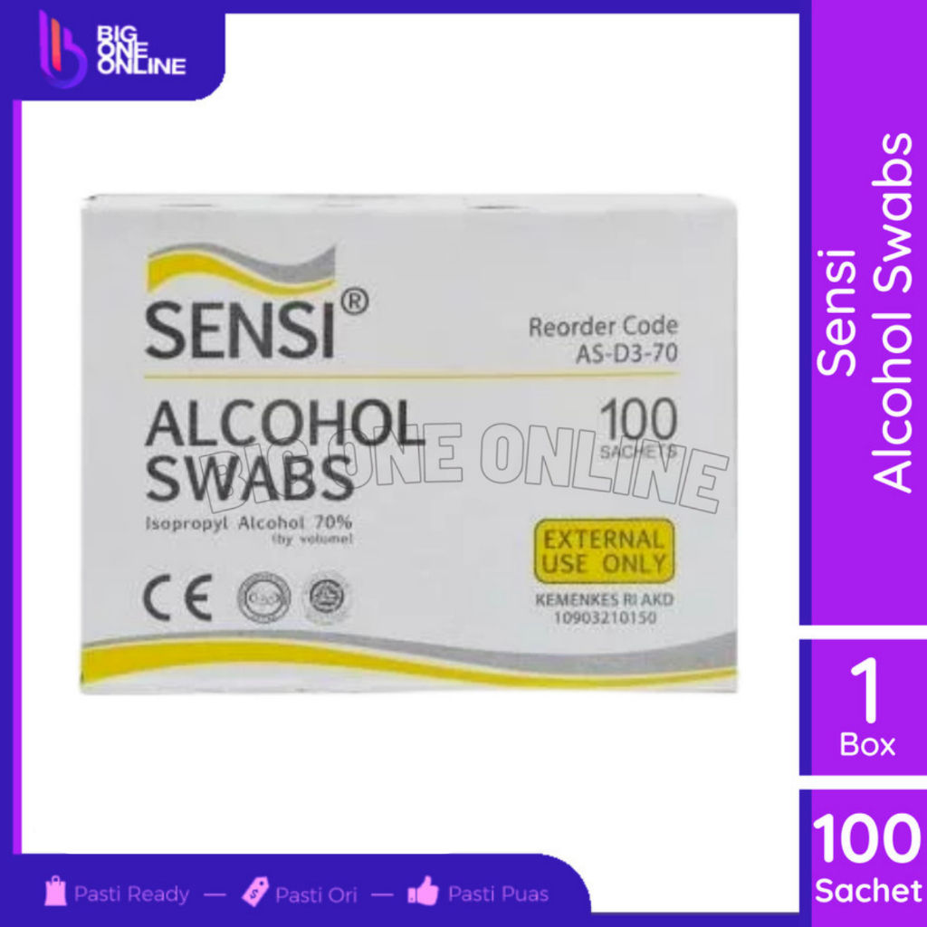 Jual SENSI Alcohol BOX Tisu Medis Sensi Pads Tissue Basah Alkohol 70 Sensi Swabs ORIGINAL