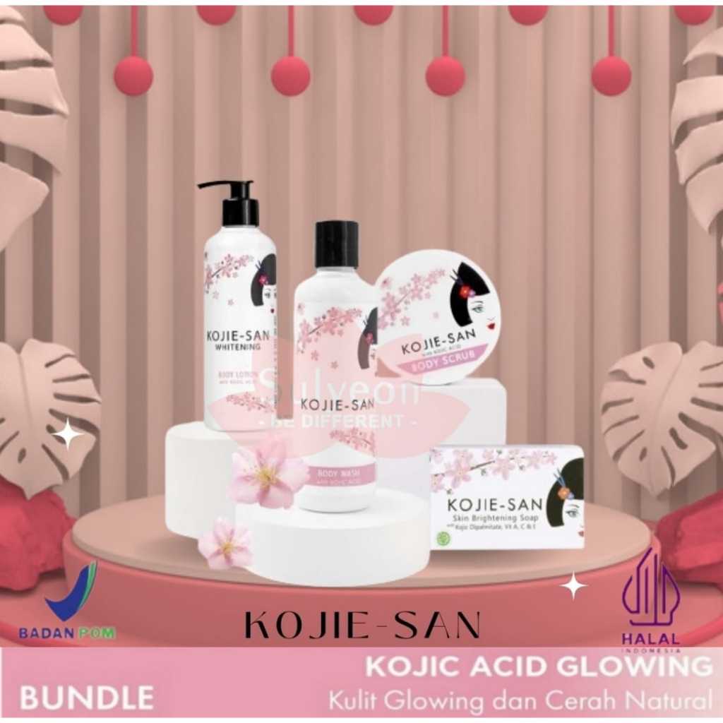 Jual [BPOM] KojieSan Paket 1 Set Kojic Glowing/Handbody/Body lotion/Sabun mandi Cair Shopee