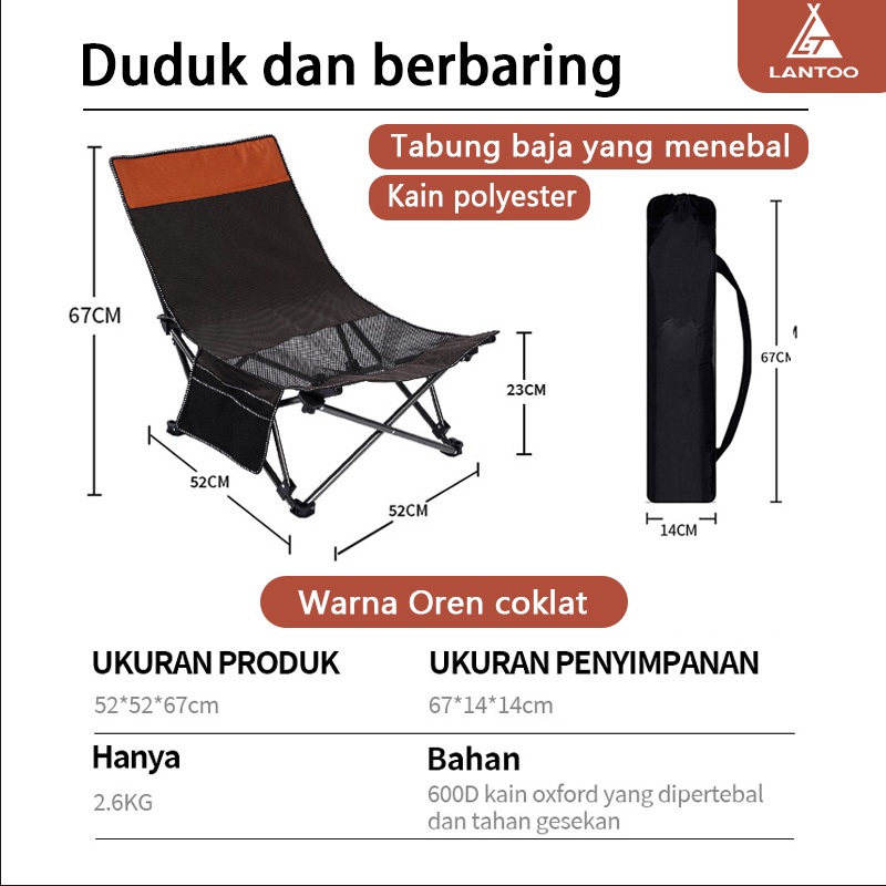 Jual Kursi Lipat Outdoor Portable Camping Hiking Foldable Chair Bahan Kain Oxford Shopee Indonesia