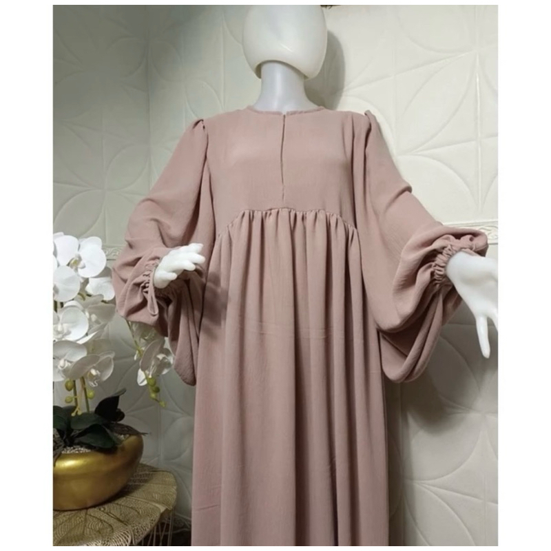 Jual Luna Syar I Gamis Saja Bahan Crincle Airflow Premium Tanpa Hijab Shopee Indonesia