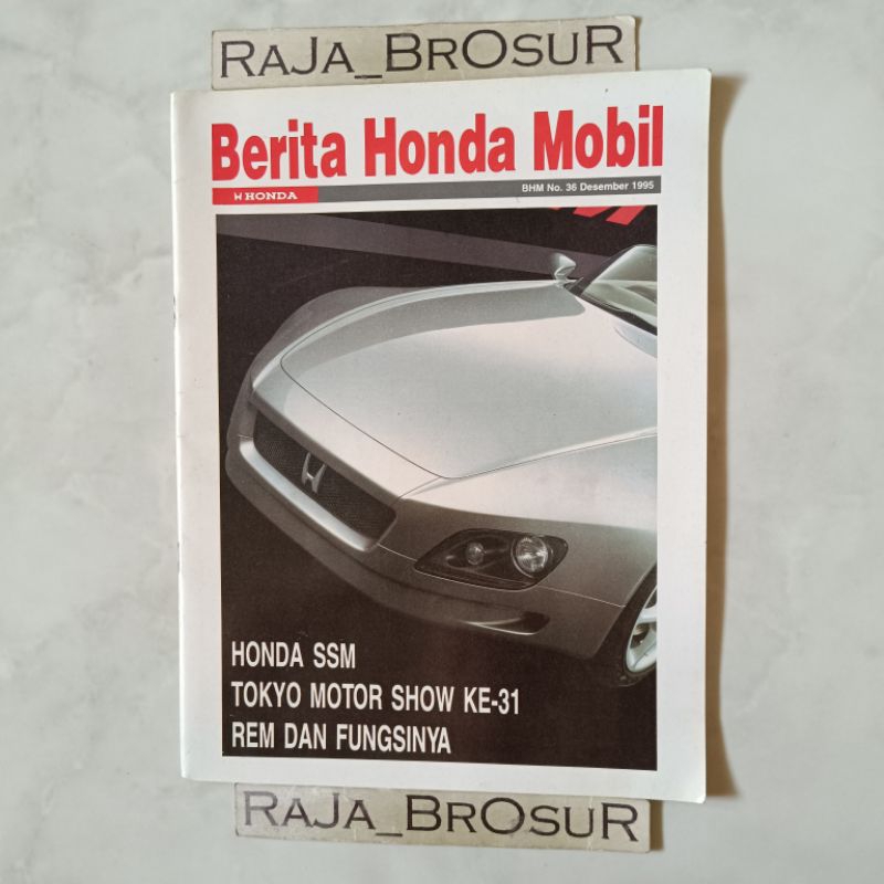 Jual Majalah Buku Bhm Berita Honda Mobil No 36 Desember 1995 Edisi