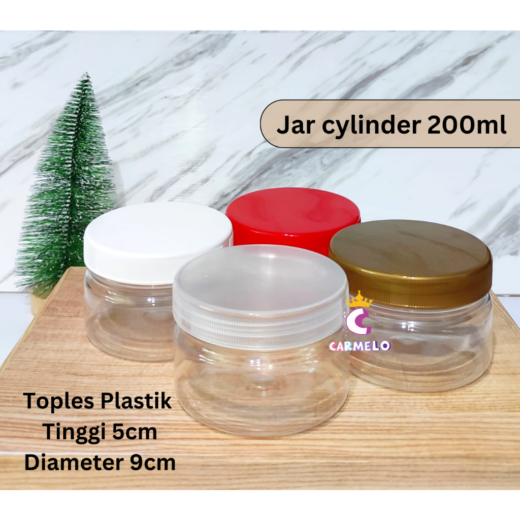 Jual Min Beli Pc Jar Cylinder Ml Toples Silinder Tutup Ulir Plastik Pet Kue Toples