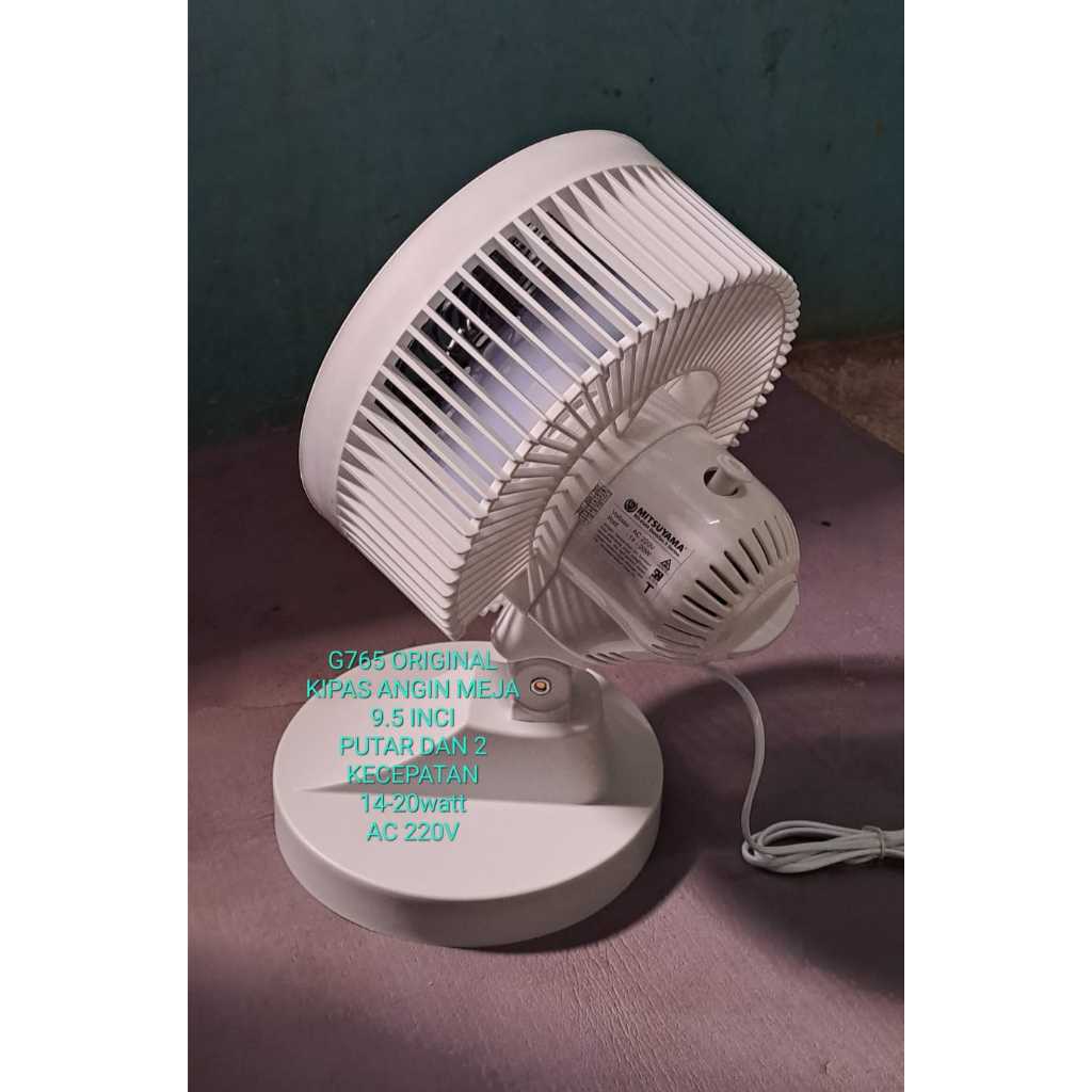 Jual G765 ORIGINAL KIPAS ANGIN MEJA DESK FAN 9.5 INCI IN PUTAR OTOMATIS ...