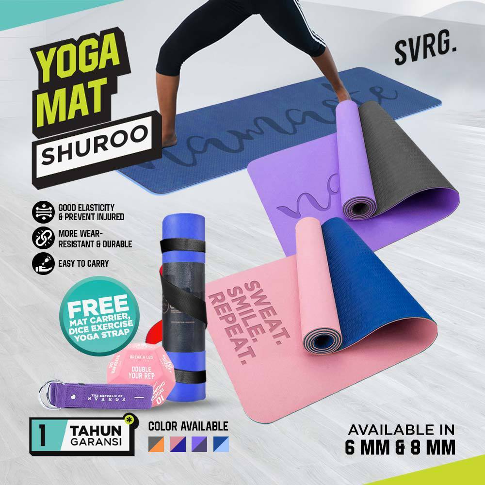 Jual Yoga Mat Matras Yoga Svarga Shuroo Sweat Mat 6mm 8mm Shopee