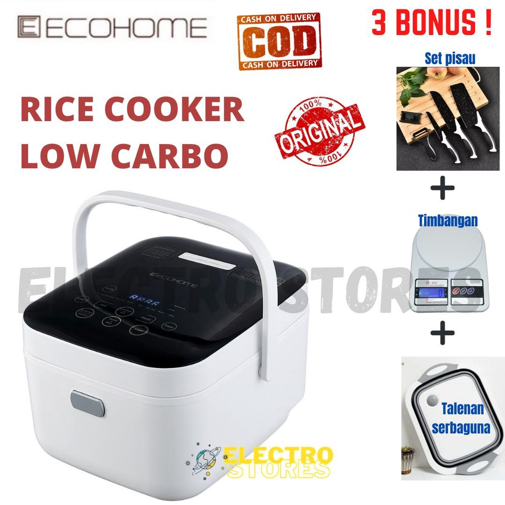 Jual ECOHOME Low Carbo Rice Cooker RiceCooker Low Carb Penanak Nasi