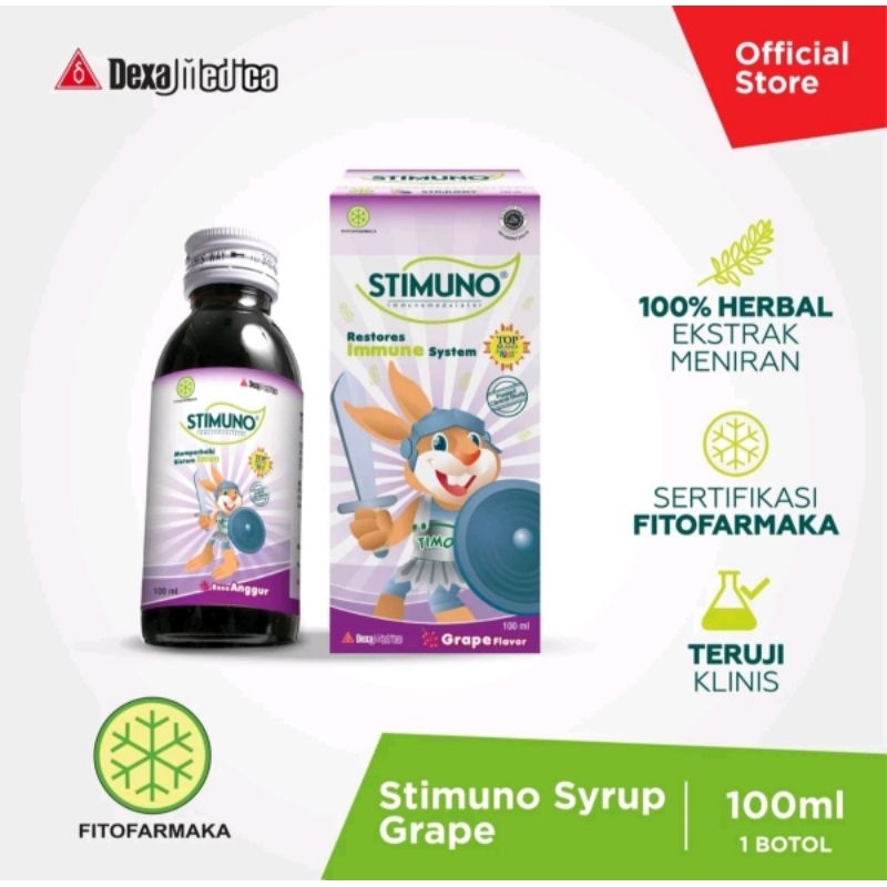 Jual Stimuno Memperbaiki Sistem Imun Rasa Anggur 100ml | Shopee Indonesia