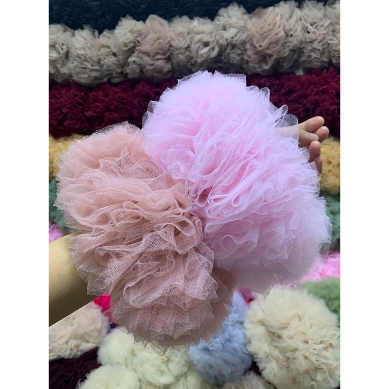 Jual Scrunchie cepol rambut bahan soft tile premium uk jumbo uk 35 ...