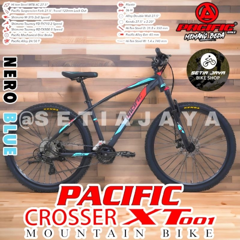 Jual Sepeda Gunung MTB Inch PACIFIC CROSSER XT 001 Steel 2x8