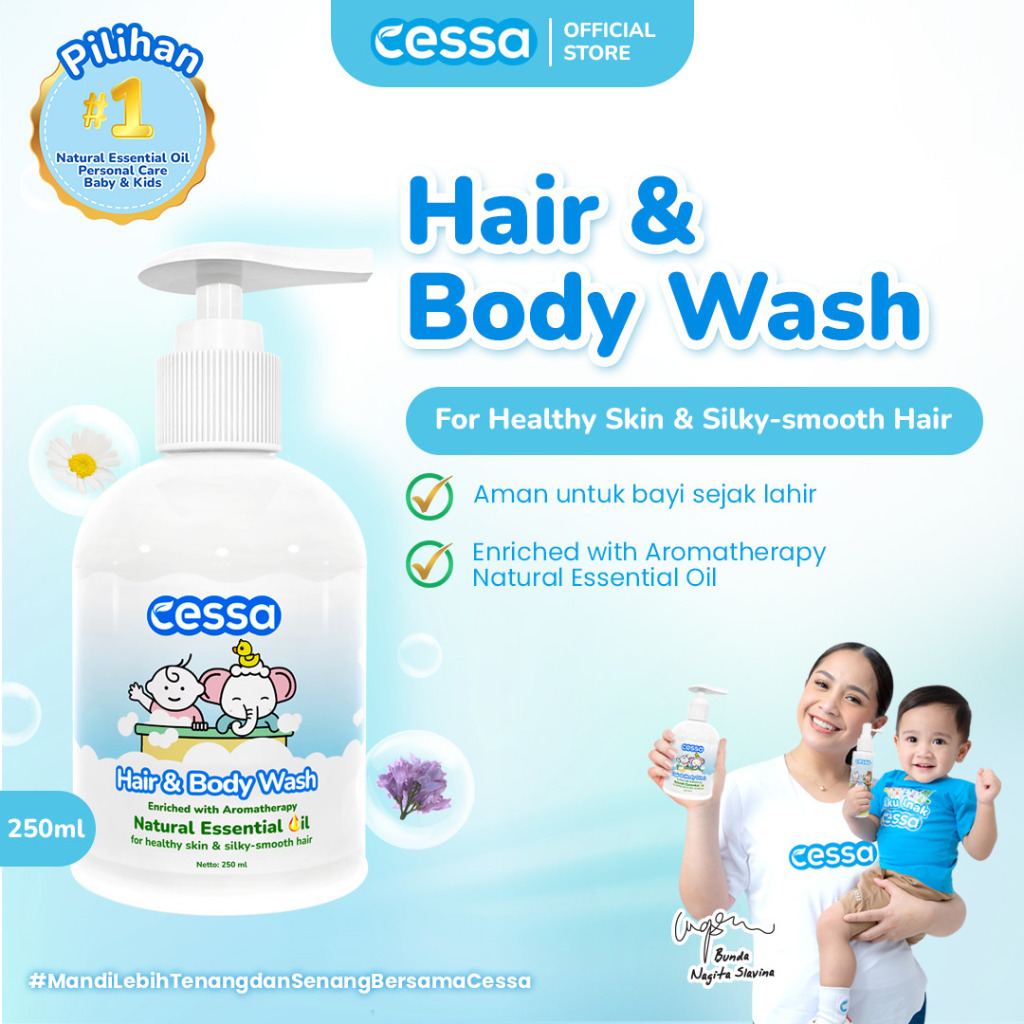Jual Cessa Hair & Body Wash Healthy Skin & Silky Smooth Hair 250 Ml