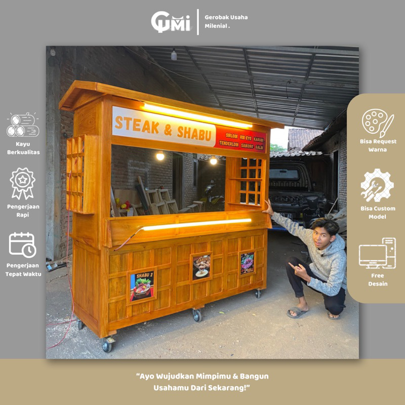 Jual Gerobak Chicken Steak - Gerobak Jualan Steak & beef | Booth ...