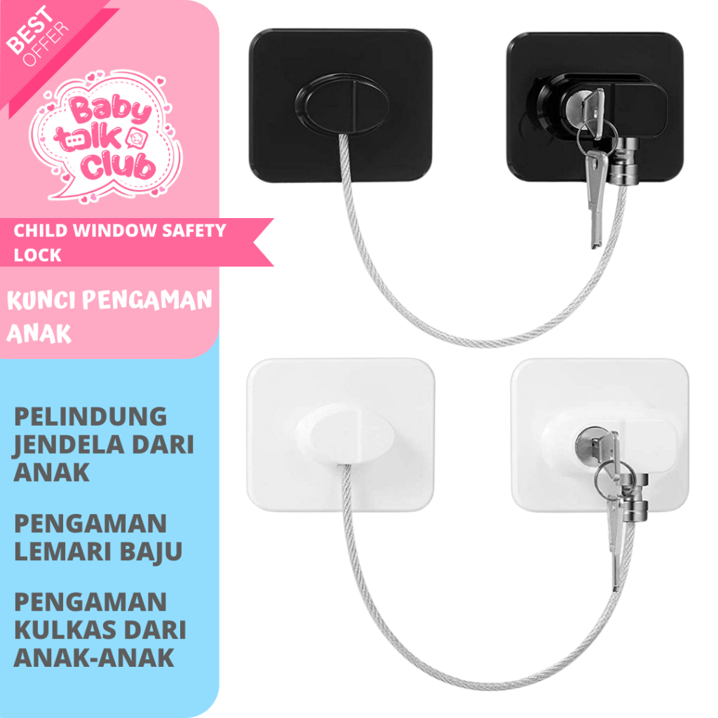 Jual Kunci Pengaman Jendela Kulkas Bayi/Child Window Safety Lock